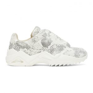 Maison Margiela Grey and White Snake New Future Sneakers (S37WS0493 P3469)