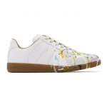 Maison Margiela White and Grey Paint Drop Replica Sneakers (S57WS0240 P1892)