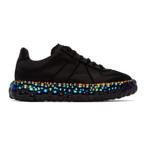 Maison Margiela Black Iridescent Caviar Sneakers (S57WS0367 P3561)