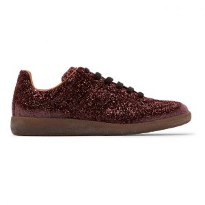 Maison Margiela Red Glitter Replica Sneakers (S57WS0369 P2375)