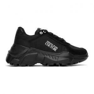 Versace Jeans Couture Black Institutional Logo Sneakers (EE0VZASC1 E71619)