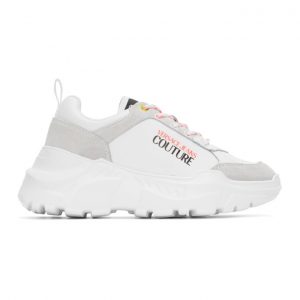 Versace Jeans Couture White Institutional Logo Sneakers (EE0VZASC3 E71618)
