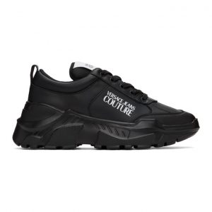 Versace Jeans Couture Black Logo Low-Top Sneakers (EE0YZASC1 E71606)