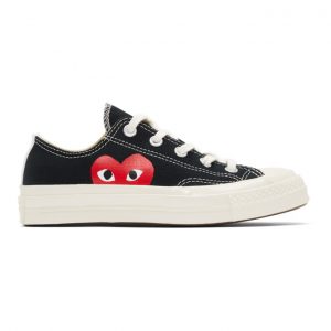 Comme des Garcons Play Black Converse Edition Half Heart Chuck 70 Low Sneakers (K111)