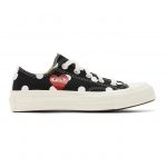 Comme des Garcons Play Black Converse Edition Polka Dot Heart Chuck 70 Low Sneakers (K114)