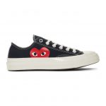 Comme des Garcons Play Black Converse Edition Half Heart Chuck 70 Low Sneakers (P1-K111)