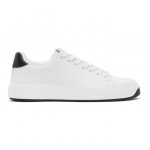 Balmain White and Black Leather B-Court Sneakers (UM1C226LAMC)