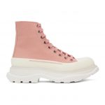 Alexander McQueen Pink Tread Slick Platform High Sneakers (611706W4LR1)