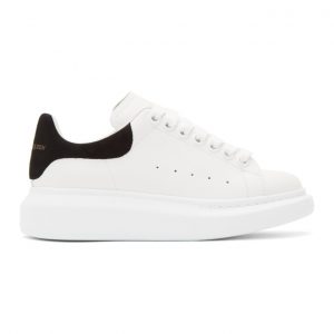 Alexander McQueen White and Black Oversized Sneakers (553770WHGP7)