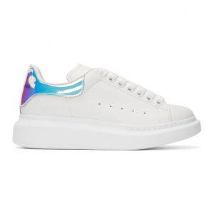 Alexander McQueen SSENSE Exclusive Off-White Holographic Oversized Sneakers (561726WHVI5)