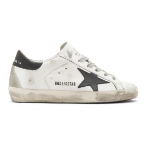 Golden Goose White and Black Superstar Sneakers (GWF00102.F000663)