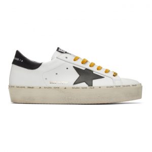 Golden Goose White and Green Hi Star Sneakers (GMF00118.F000391.1029)