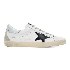 Golden Goose White and Black Superstar Sneakers (GMF00102.F000625.1034)