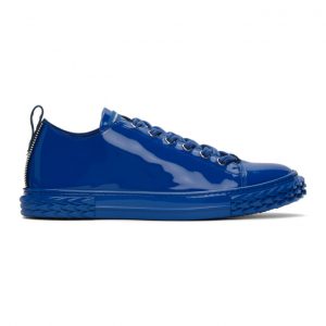 Giuseppe Zanotti Blue Patent Blabber Sneakers (RU00012-86561)