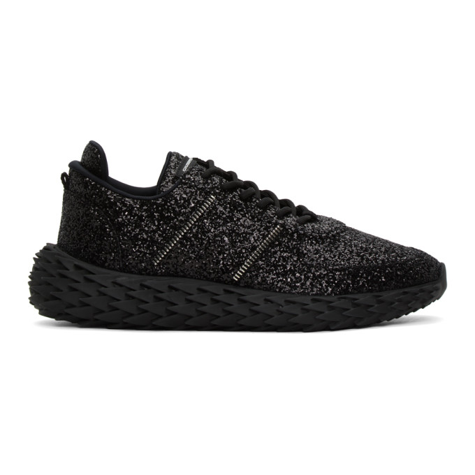 Giuseppe Zanotti Black Glitter Urchin Sneakers (RU00037-86702)