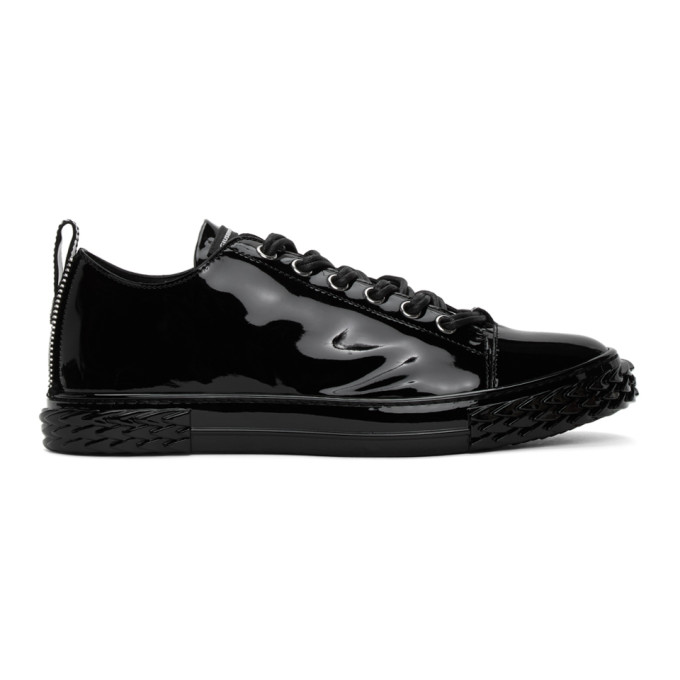 Giuseppe Zanotti Black Patent Blabber Sneakers (RU00012-86563)