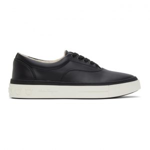 Salvatore Ferragamo Black Leather Ripley Sneakers (02C585 0735350)