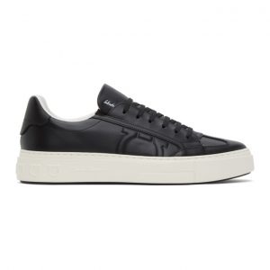 Salvatore Ferragamo Black Giancini Sneakers (02B227 0697633)