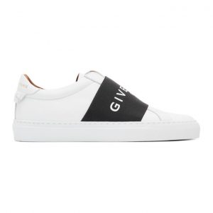 Givenchy White and Black Elastic Urban Knots Sneakers (BE0005E0DD)
