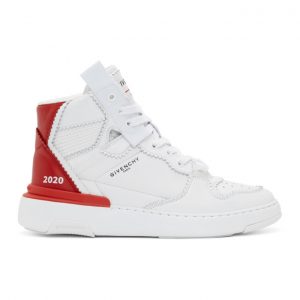 Givenchy White and Red Wings Sneakers (BH003SH0PJ)