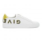 Givenchy White and Yellow Reverse Logo Urban Street Sneakers (BH001DH0Q5)