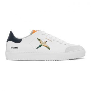 Axel Arigato SSENSE Exclusive White and Orange Bird Clean 90 Sneakers (28629)