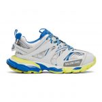 Balenciaga Grey and Blue Track Sneakers (542023-W1GC1-1247)