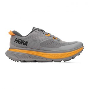 Hoka One One Grey and Orange Stinson ATR 6 Sneakers (1110506 FGBM)