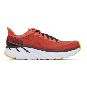 Hoka One One Orange and Black Clifton 7 Sneakers (1110508 CLBLC)