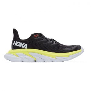 Hoka One One Black and Yellow Clifton Edge Sneakers (1110510 AEPR)