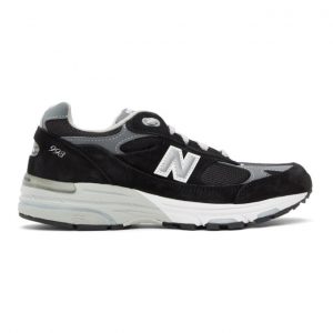 New Balance Black and Grey Made In US 993 Sneakers (WR993)