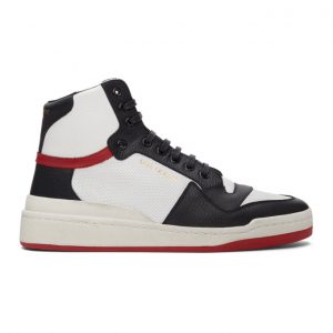 Saint Laurent White and Red SL 24 Sneakers (6106181JZC0)