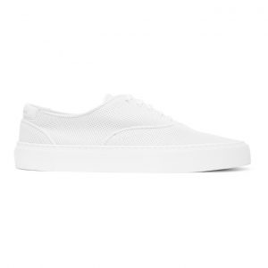 Saint Laurent White Perforated Venice Sneakers (5874151JZ80)