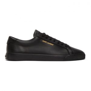 Saint Laurent Black Calfskin Andy Sneakers (6068330ZS00)