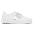 Valentino White and Silver Valentino Garavani Open Sneakers (UW2S0781FLR)