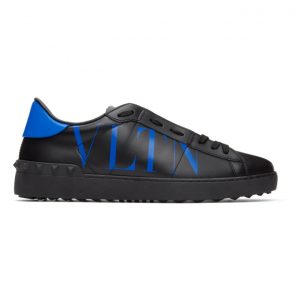 Valentino Black and Blue Valentino Garavani VLTN Open Sneakers (UY2S0830NHN)