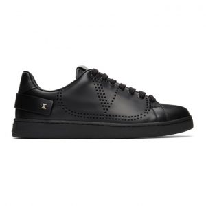 Valentino Black Valentino Garavani VLogo Backnet Sneakers (UY2S0C04MMK)