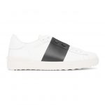 Valentino White and Black Valentino Garavani Rockstud Open Sneakers (UY2S0830BLU)