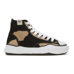 Miharayasuhiro Black and Beige OG Sole High-Top Sneakers (A05FW729)