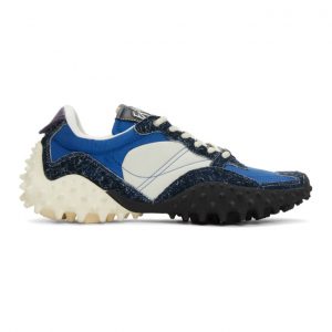 Eytys Off-White and Blue Suede Fugu Sneakers (FUSA)