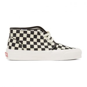 Vans Black and White Check OG Chukka LX High-Top Sneakers (VN0A4U3GXC8)