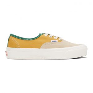 Vans Yellow and Beige OG Authentic LX Sneakers (VN0A4BV91XX)