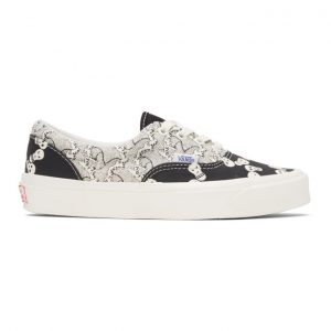 Vans Black and White Skull OG Era LX Sneakers (VN0A4BVAIOL)
