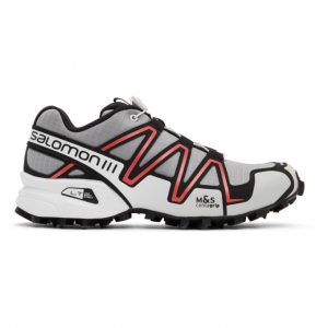 Salomon Grey and Pink Speedcross 3 ADV Sneakers (412525)