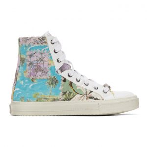 Amiri Multicolor Hawaiian Reconstructed Sunset High-Top Sneakers (F0F22147CO)