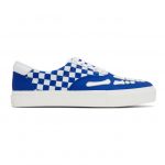 Amiri Blue and White Checkered Skeleton Toe Sneakers (F0F22144CL)