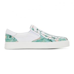 Amiri White Banana Leaf Skeleton Slip-On Sneakers (F0F23141CL)