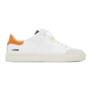 Axel Arigato White and Orange Clean 90 Triple Sneakers (28487)