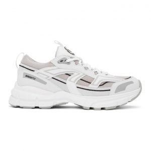 Axel Arigato White and Grey Marathon R-Trail Sneakers (33053)