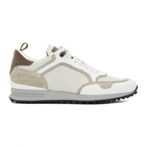 Dunhill Off-White and Beige Radial Runner Sneakers (DU18F1303F4)